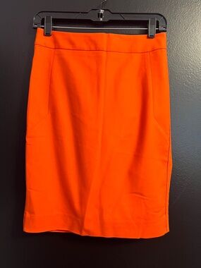The Limited Vibrant Orange Pencil Skirt